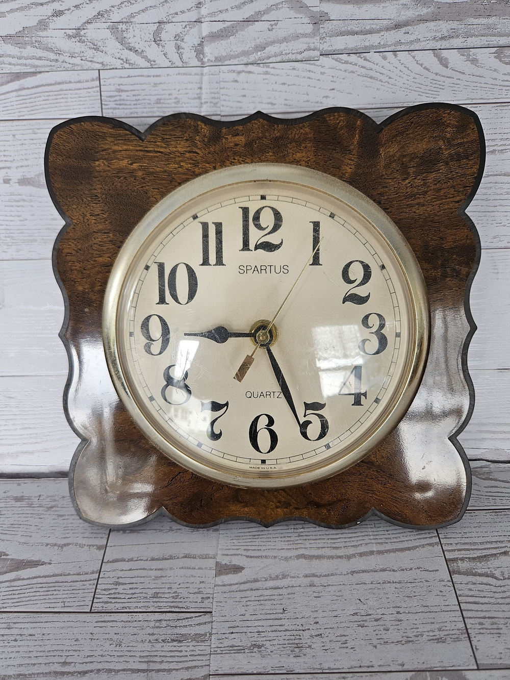 Brown Wood Wall Clock - Classic Quartz Home Decor